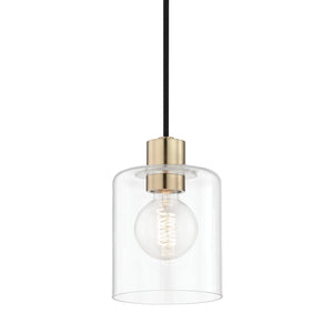 Mitzi - H108701-AGB - One Light Pendant - Neko - Aged Brass