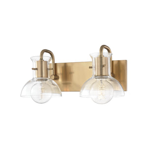 Mitzi - H111302-AGB - Two Light Bath and Vanity - Riley - Aged Brass