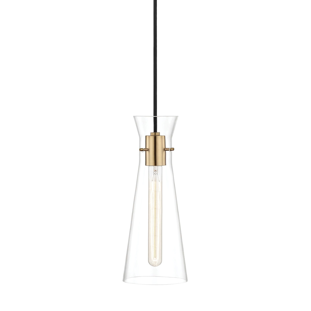 Mitzi - H112701-AGB - One Light Pendant - Anya - Aged Brass