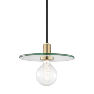 Mitzi - H113701L-AGB - One Light Pendant - Peyton - Aged Brass