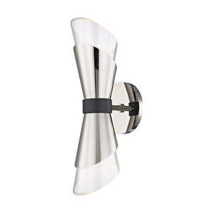 Mitzi - H130102-PN/BK - LED Wall Sconce - Angie - Polished Nickel/Black