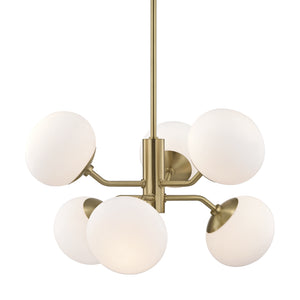 Mitzi - H134806-AGB - Six Light Chandelier - Estee - Aged Brass