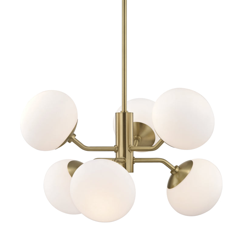 Mitzi - H134806-AGB - Six Light Chandelier - Estee - Aged Brass