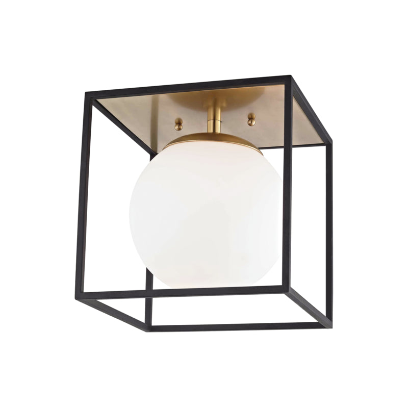 Mitzi - H141501L-AGB/BK - One Light Flush Mount - Aira - Aged Brass/Black