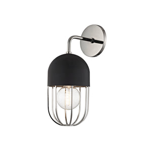 Mitzi - H145101-PN/BK - One Light Wall Sconce - Haley - Polished Nickel/Black