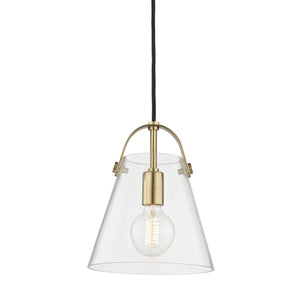 Mitzi - H162701S-AGB - One Light Pendant - Karin - Aged Brass