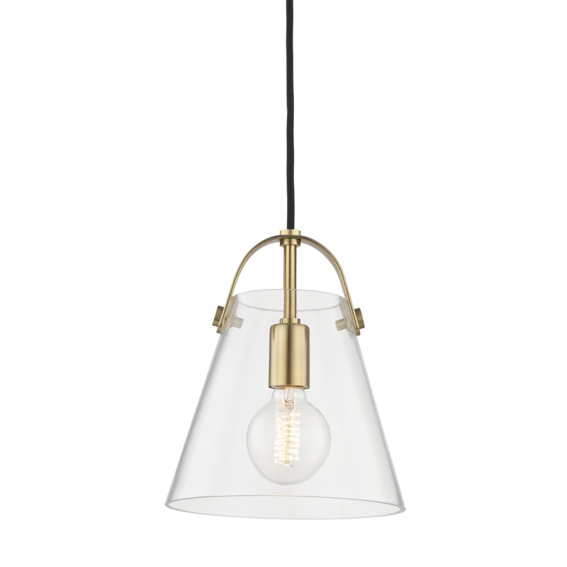 Mitzi - H162701S-AGB - One Light Pendant - Karin - Aged Brass