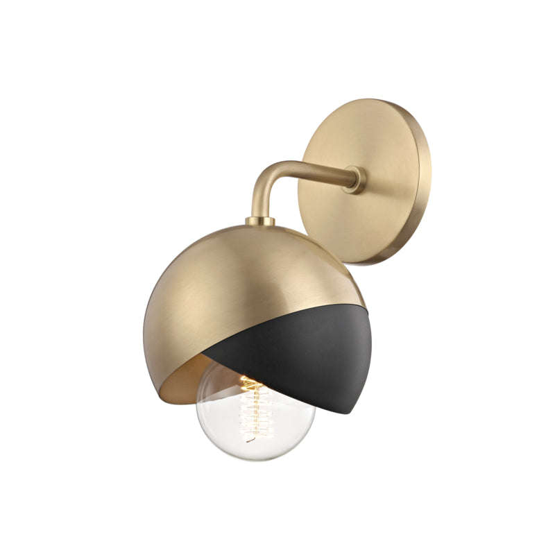 Mitzi - H168101-AGB/BK - One Light Wall Sconce - Emma - Aged Brass/Black