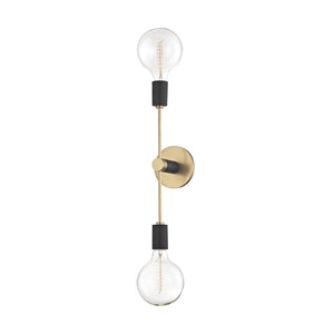 Mitzi - H178102-AGB/BK - Two Light Wall Sconce - Astrid - Aged Brass/Black