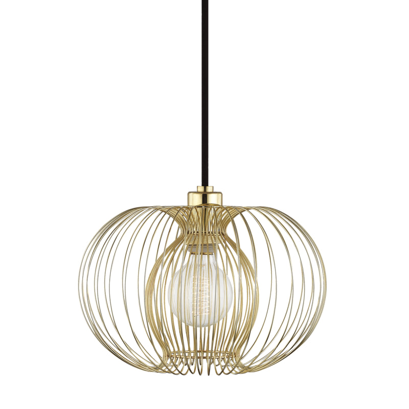 Mitzi - H181701S-PB - One Light Pendant - Jasmine - Polished Brass