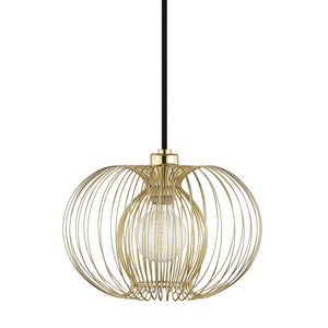 Mitzi - H181701S-PB - One Light Pendant - Jasmine - Polished Brass