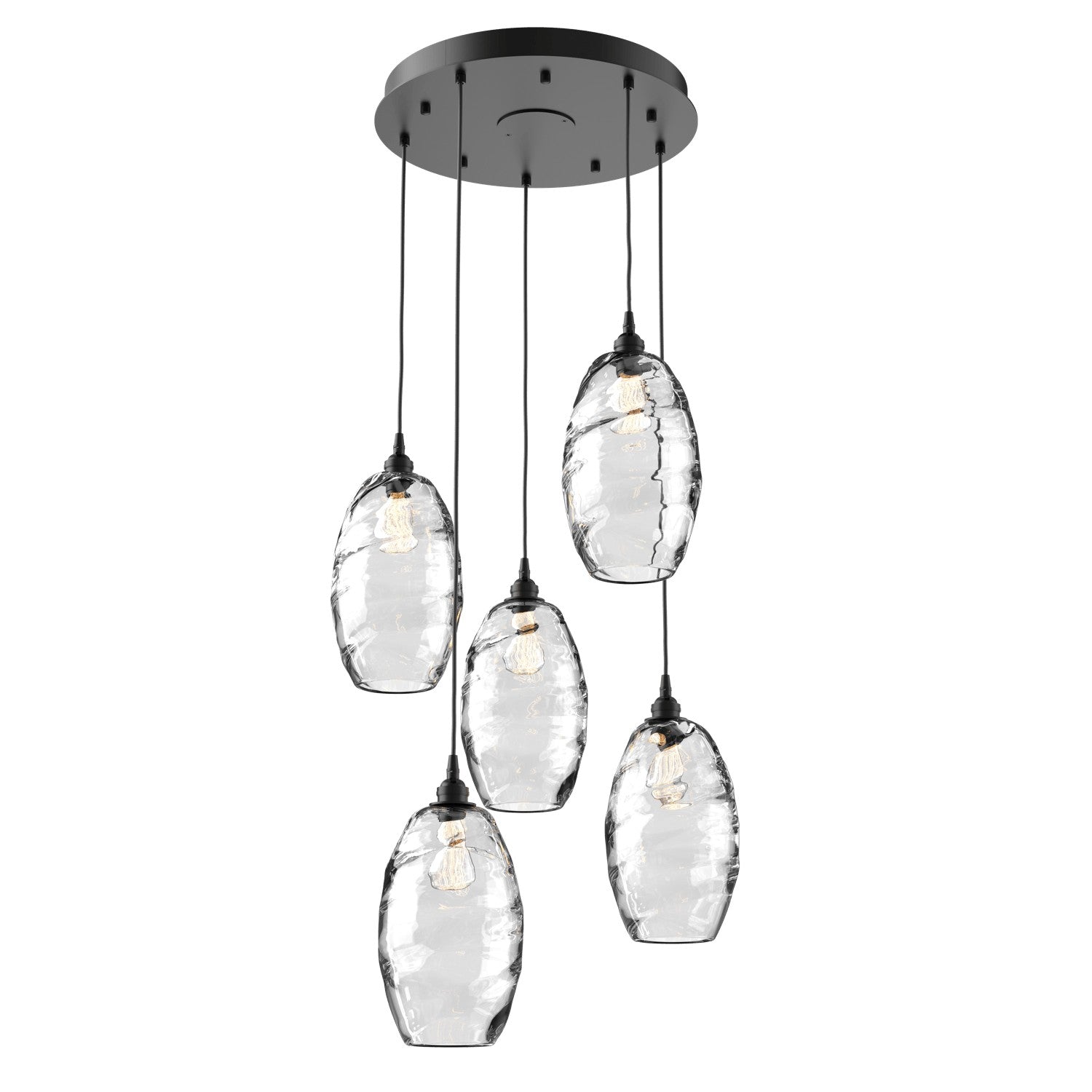 Hammerton Studio - CHB0035-05-MB-OC-C01-E2 - Five Light Pendant - Ellisse - Matte Black