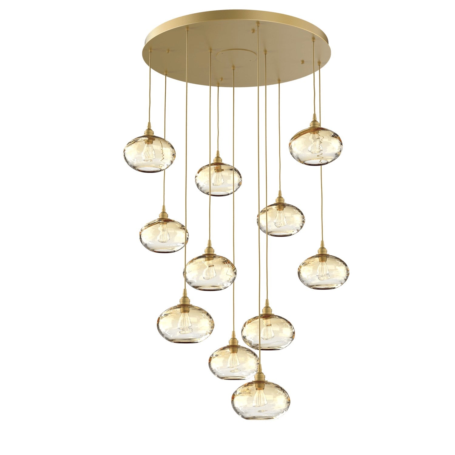 Hammerton Studio - CHB0036-11-GB-OA-C01-E2 - 11 Light Pendant - Coppa - Gilded Brass