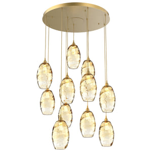 Hammerton Studio - CHB0035-11-GB-OA-C01-E2 - 11 Light Pendant - Ellisse - Gilded Brass