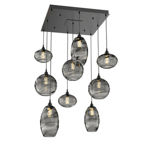 Hammerton Studio - CHB0048-09-MB-OS-C01-E2 - Nine Light Pendant - Misto - Matte Black