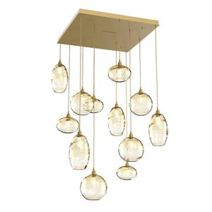 Hammerton Studio - CHB0048-12-GB-OA-C01-E2 - 12 Light Pendant - Misto - Gilded Brass