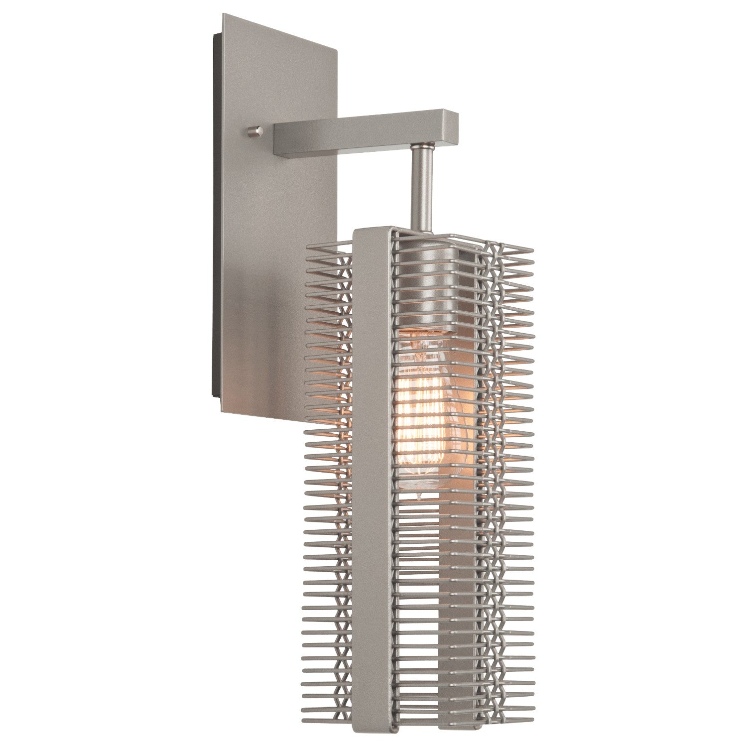 Hammerton Studio - IDB0020-11-BS-0-E2 - Wall Sconce - Downtown Mesh - Beige Silver