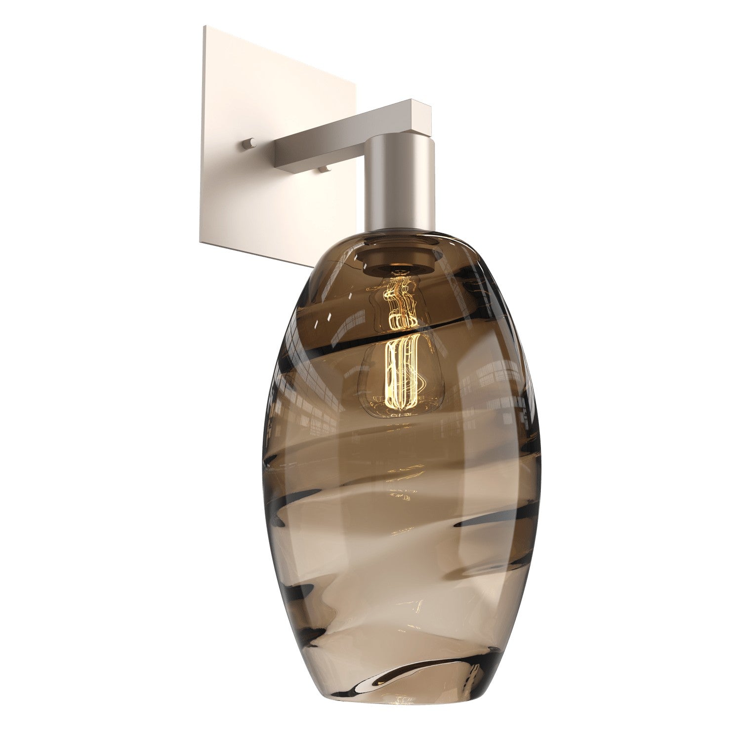 Hammerton Studio - IDB0035-16-BS-OB-E2 - One Light Wall Sconce - Ellisse - Beige Silver