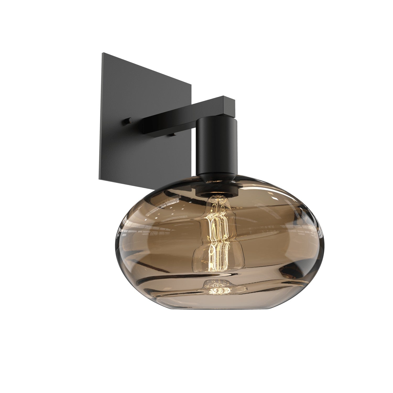 Hammerton Studio - IDB0036-11-MB-OB-E2 - One Light Wall Sconce - Coppa - Matte Black