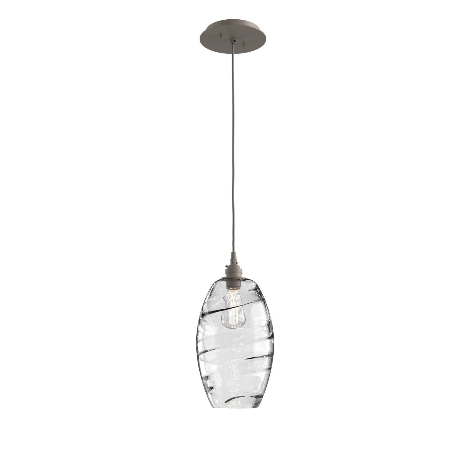 Hammerton Studio - LAB0035-01-BS-OC-C01-E2 - One Light Pendant - Ellisse - Beige Silver