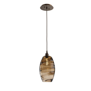 Hammerton Studio - LAB0035-01-FB-OB-C01-E2 - One Light Pendant - Ellisse - Flat Bronze