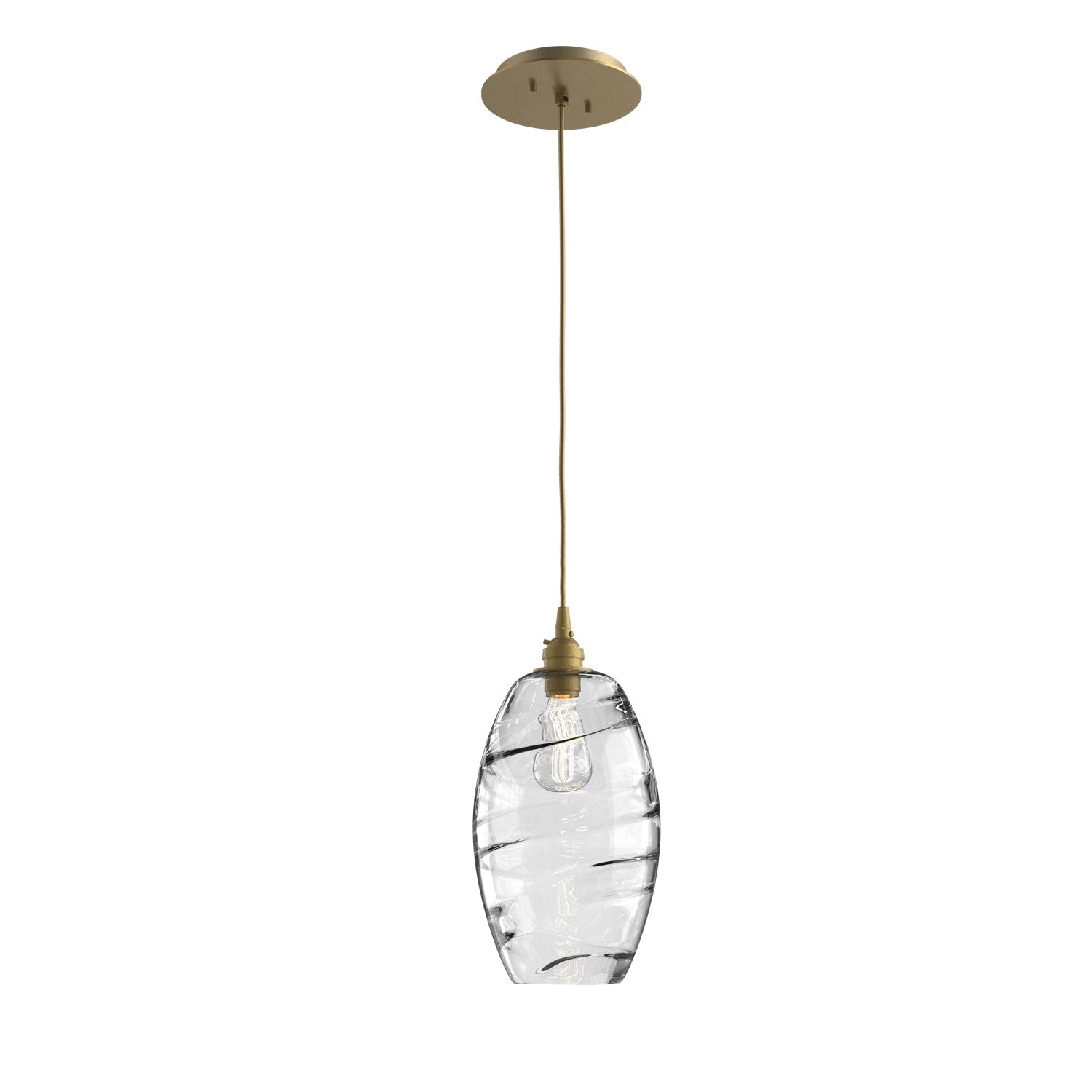 Hammerton Studio - LAB0035-01-GB-OC-C01-E2 - One Light Pendant - Ellisse - Gilded Brass