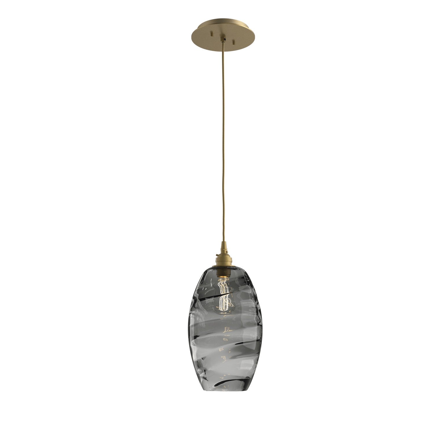 Hammerton Studio - LAB0035-01-GB-OS-C01-E2 - One Light Pendant - Ellisse - Gilded Brass