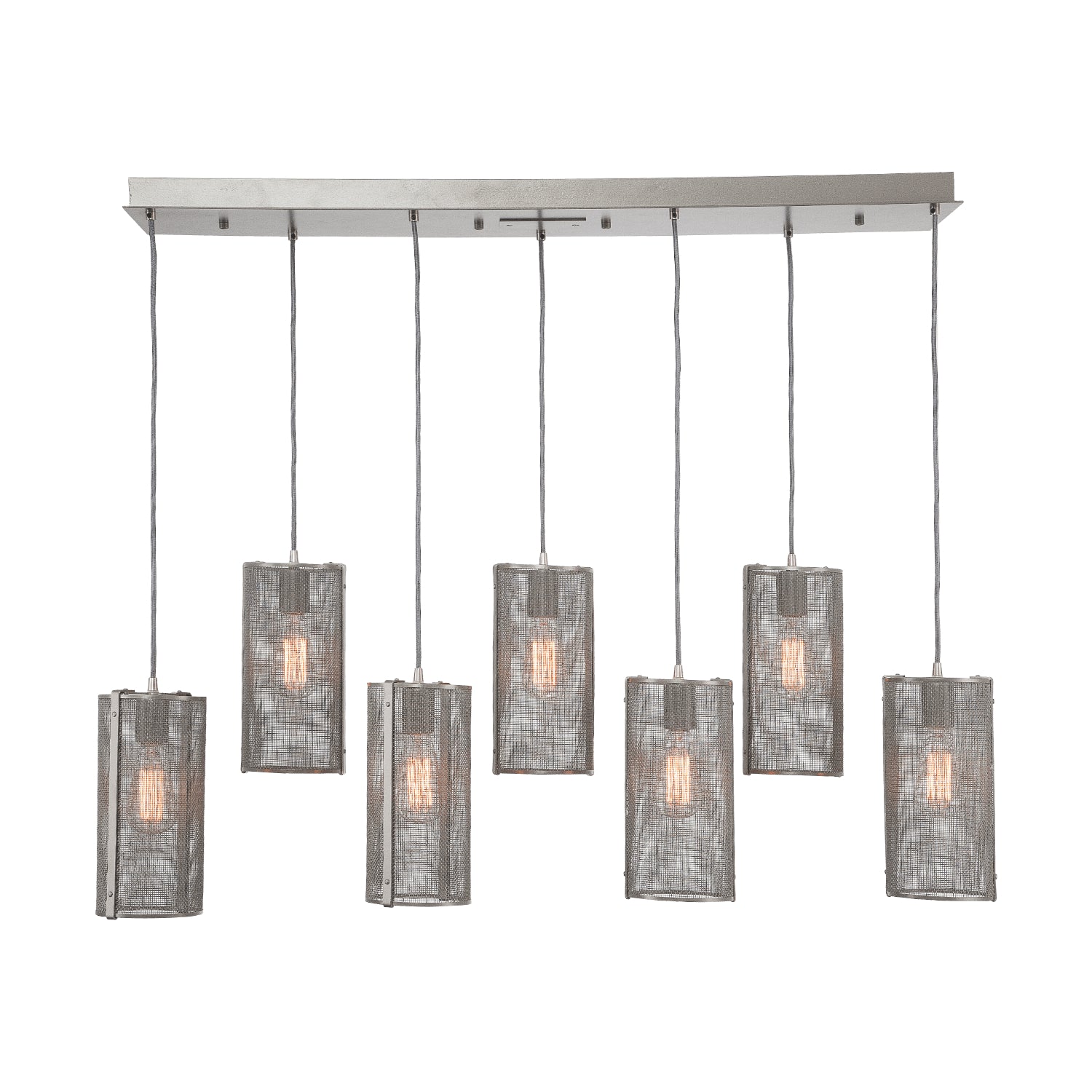 Hammerton Studio - PLB0019-07-BS-0-C01-E2 - Pendant - Uptown Mesh - Beige Silver