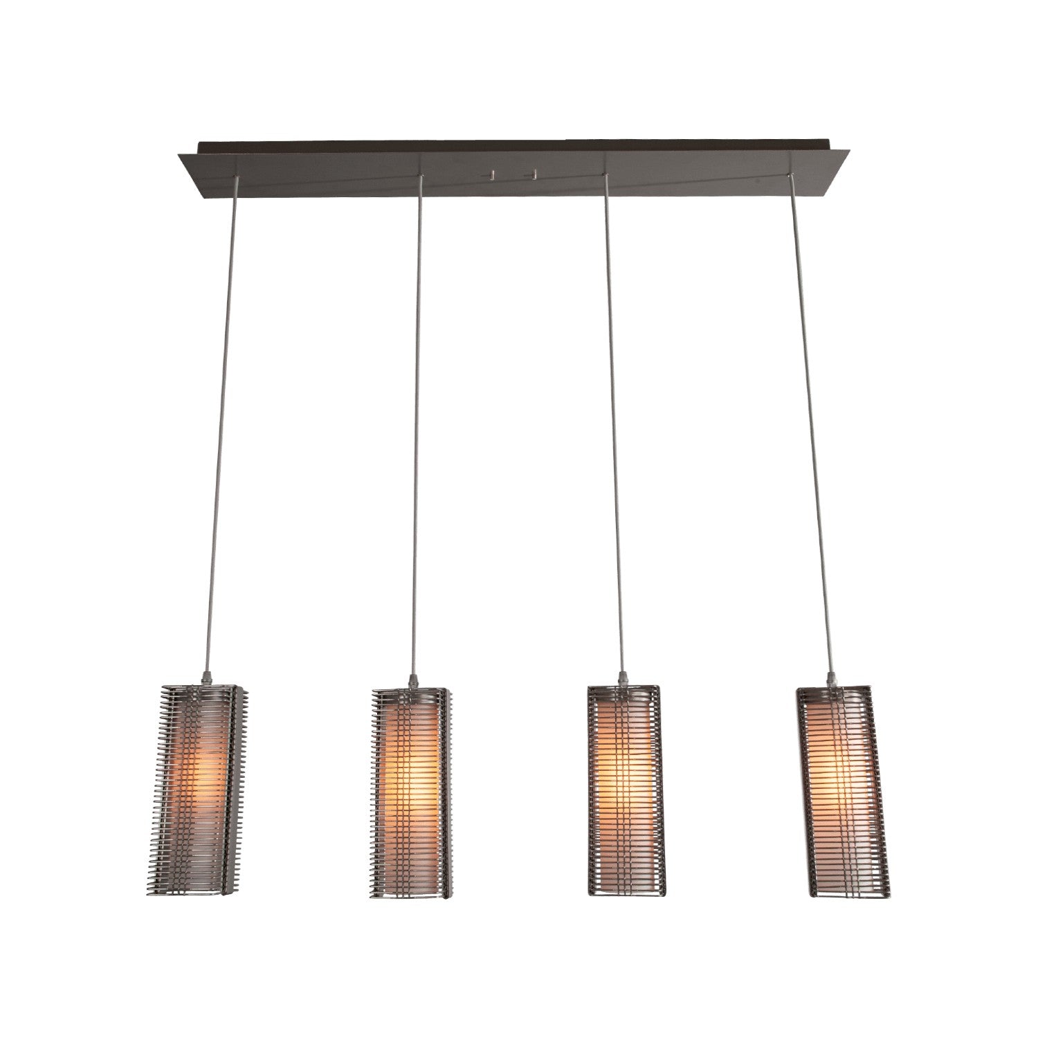 Hammerton Studio - PLB0020-04-BS-F-C01-E2 - Linear Pendant - Downtown Mesh - Beige Silver