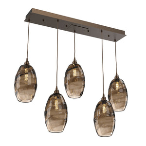 Hammerton Studio - PLB0035-05-FB-OB-C01-E2 - Five Light Pendant - Ellisse - Flat Bronze