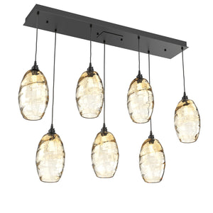 Hammerton Studio - PLB0035-07-MB-OA-C01-E2 - Seven Light Pendant - Ellisse - Matte Black