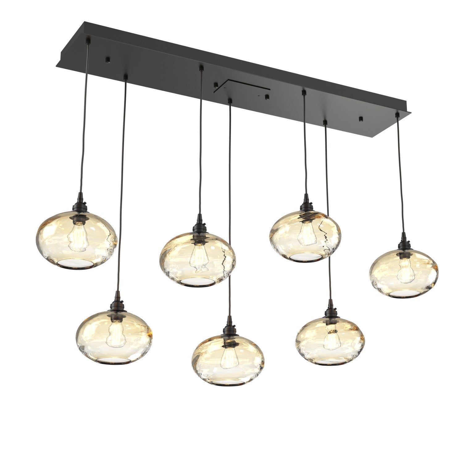 Hammerton Studio - PLB0036-07-MB-OA-C01-E2 - Seven Light Pendant - Coppa - Matte Black