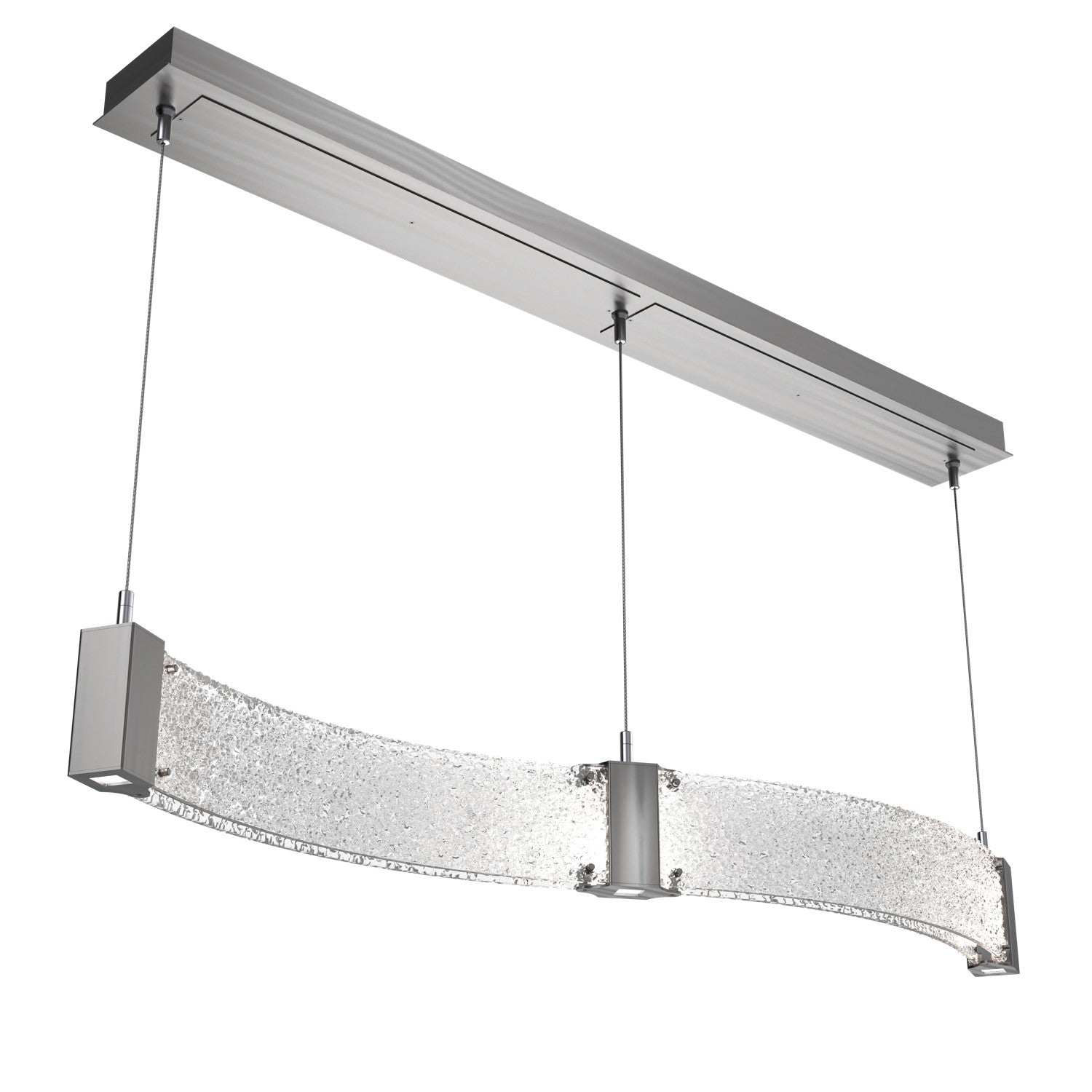 Hammerton Studio - PLB0042-48-SN-CR-CA1-L1 - LED Linear Suspension - Parallel - Satin Nickel