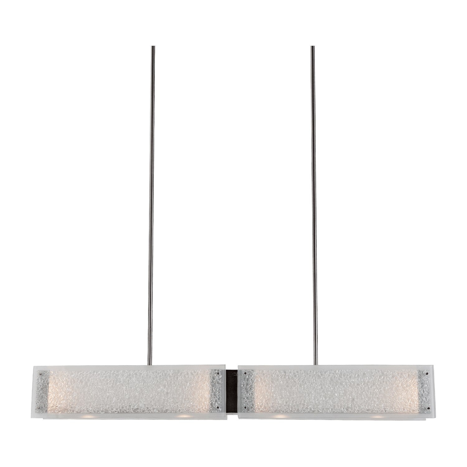 Hammerton Studio - PLB0044-44-GM-FR-001-L1 - LED Linear Suspension - Textured Glass - Gunmetal