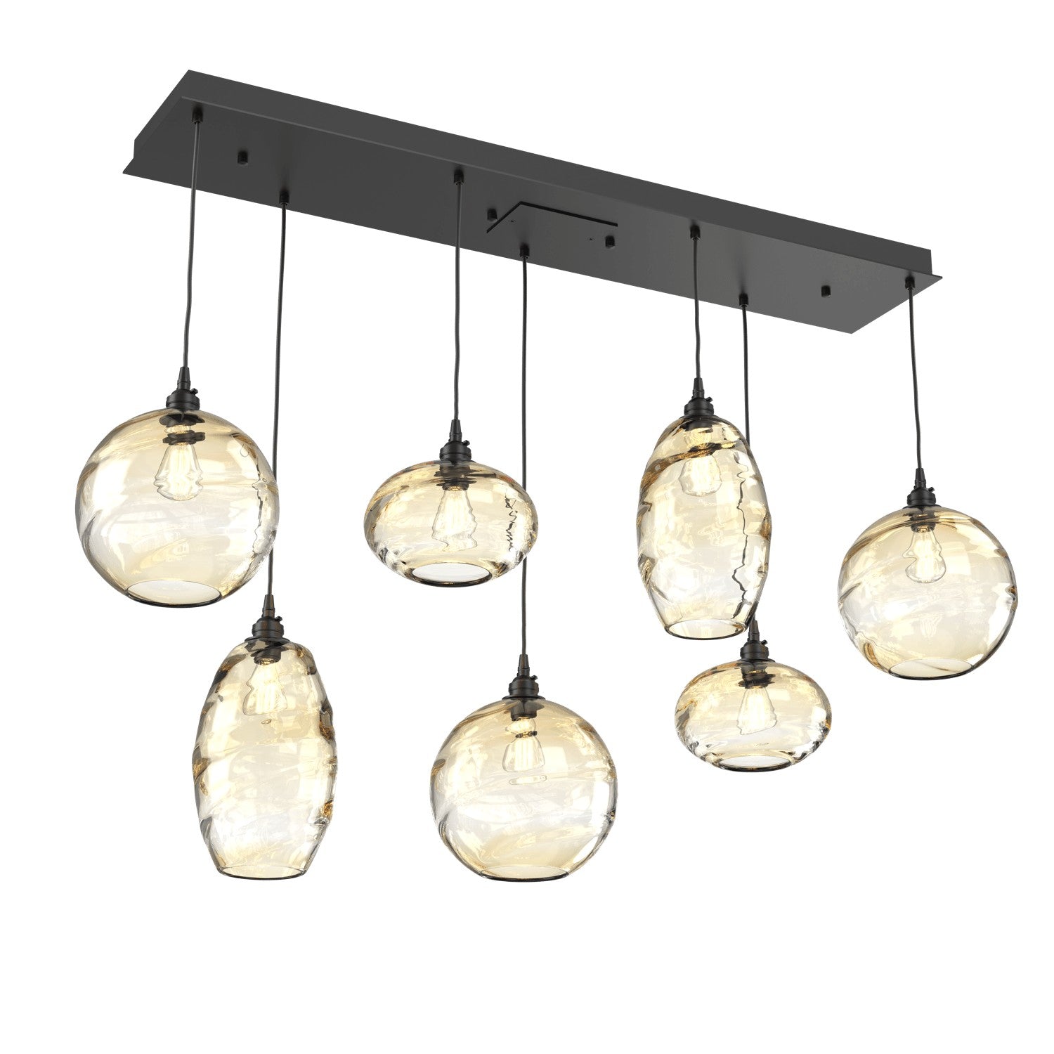 Hammerton Studio - PLB0048-07-MB-OA-C01-E2 - Seven Light Pendant - Misto - Matte Black