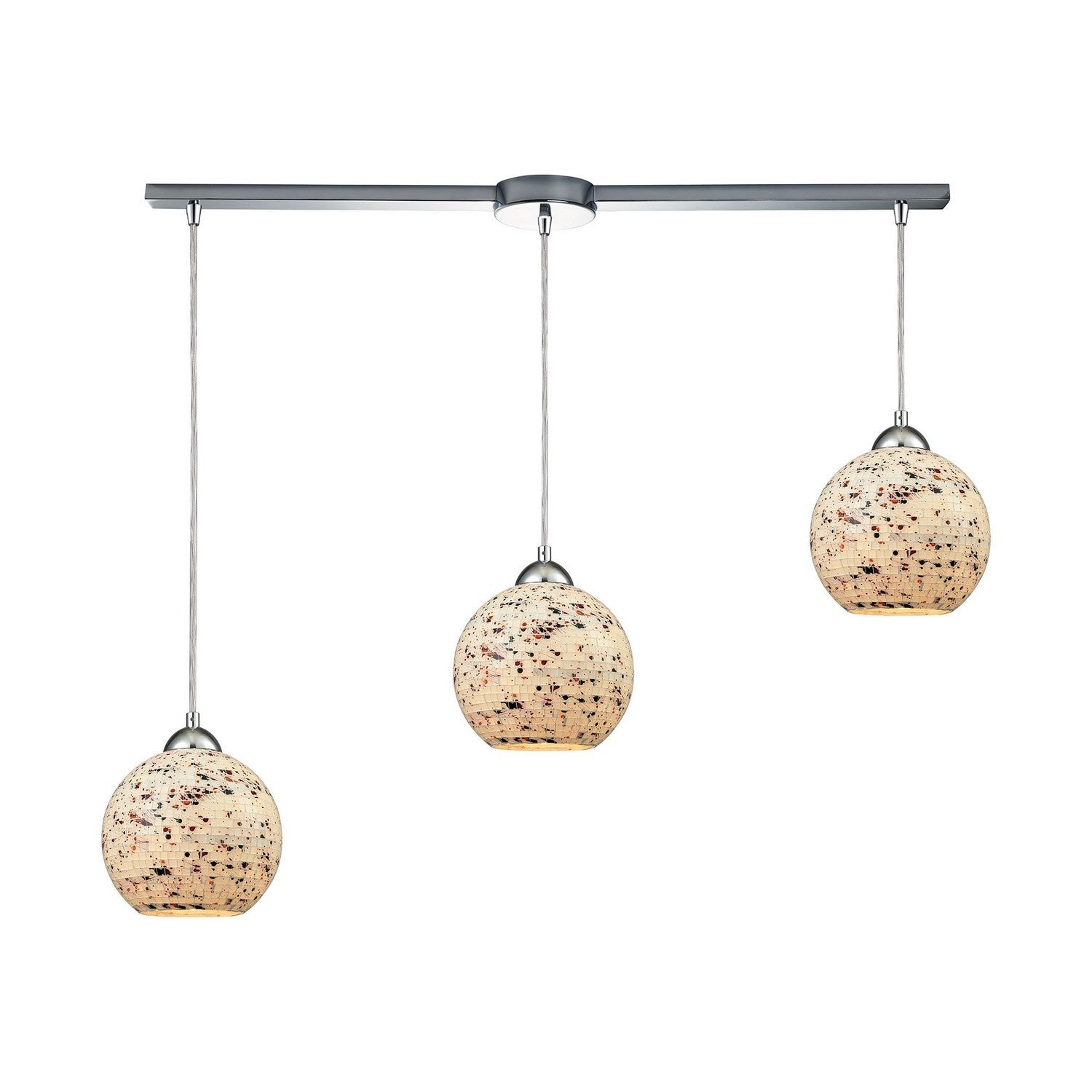 ELK Home - 10741/3L - Three Light Pendant - Spatter - Polished Chrome