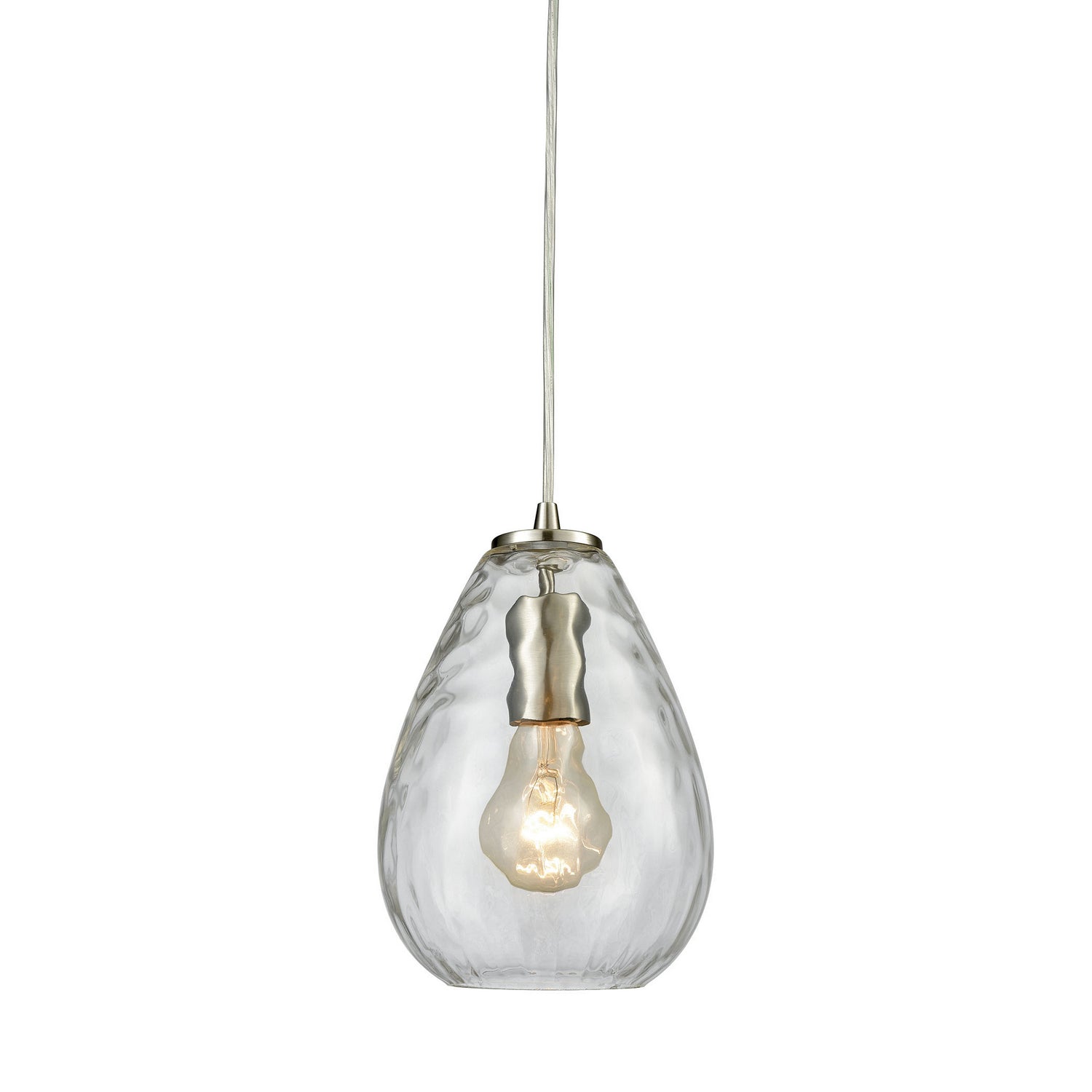 ELK Home - 10760/1 - One Light Mini Pendant - Lagoon - Satin Nickel