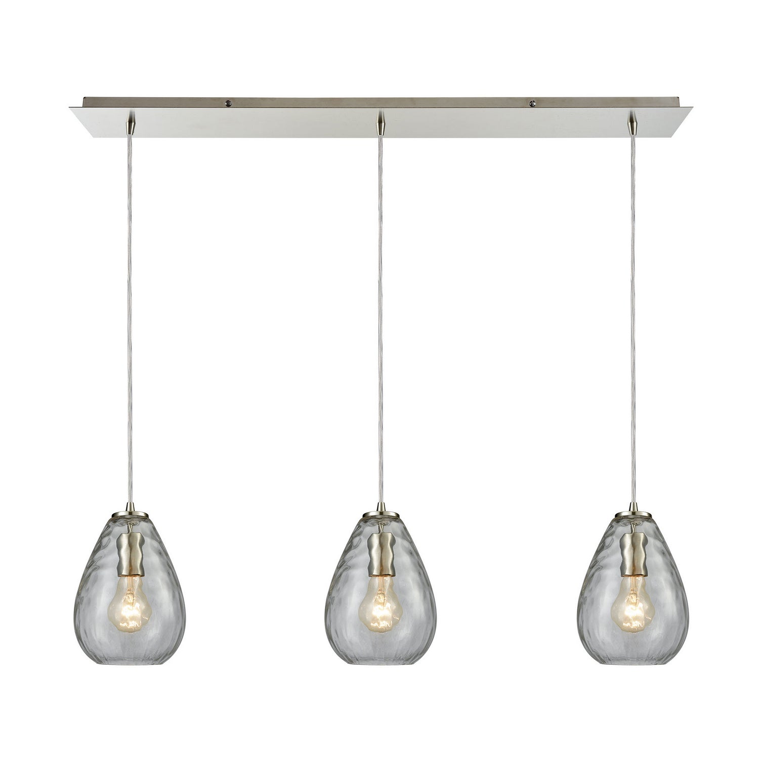 ELK Home - 10760/3LP - Three Light Pendant - Lagoon - Satin Nickel