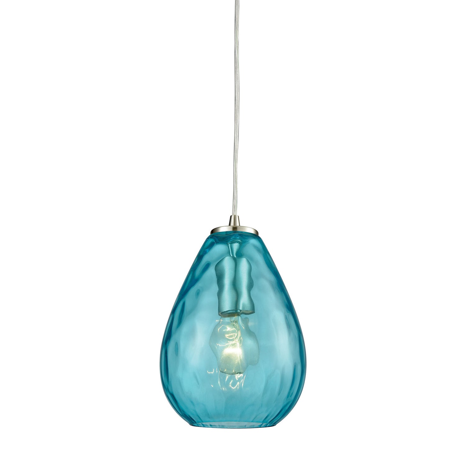 ELK Home - 10770/1 - One Light Mini Pendant - Lagoon - Satin Nickel