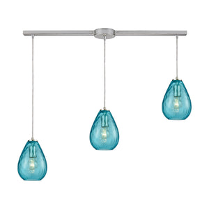 ELK Home - 10770/3L - Three Light Pendant - Lagoon - Satin Nickel