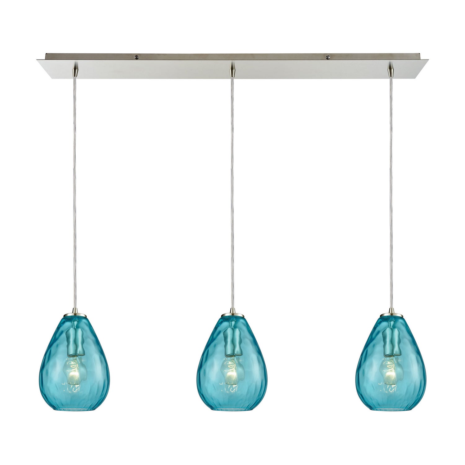 ELK Home - 10770/3LP - Three Light Pendant - Lagoon - Satin Nickel