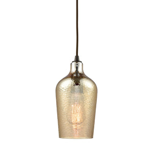 ELK Home - 10840/1 - One Light Mini Pendant - Hammered Glass - Oil Rubbed Bronze