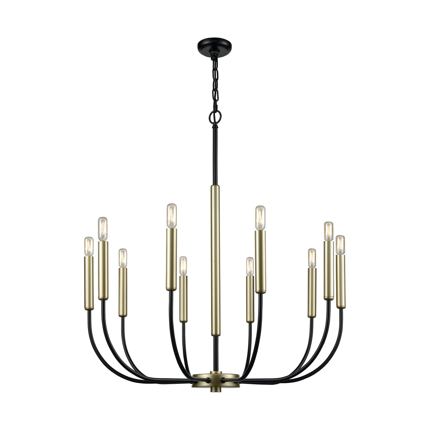 ELK Home - D3545 - Ten Light Chandelier - Transatlantique - Black