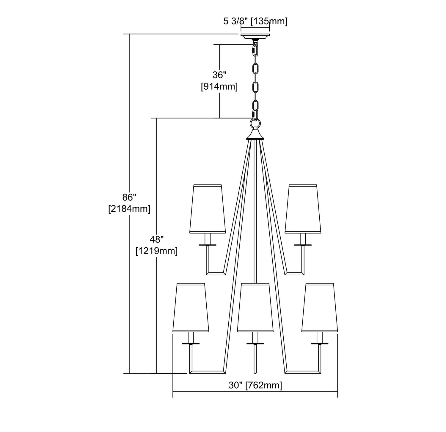 ELK Home - D3573 - Eight Light Chandelier - Nico - Oil Rubbed Bronze