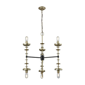 ELK Home - D3603 - Six Light Chandelier - Orion - Antique Gold Leaf