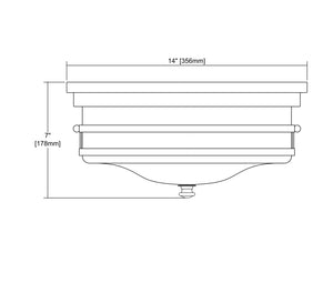 ELK Home - 11335/2 - Two Light Flush Mount - Port O'Connor - Satin Nickel