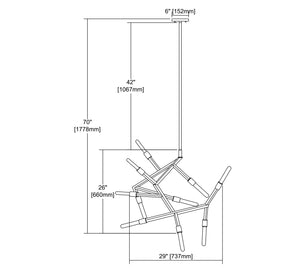 ELK Home - 11859/10 - Ten Light Chandelier - Free Form - Dark Graphite