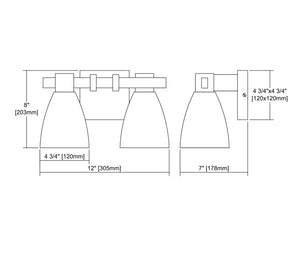 ELK Home - 11981/2 - Two Light Vanity - Ensley - Satin Nickel