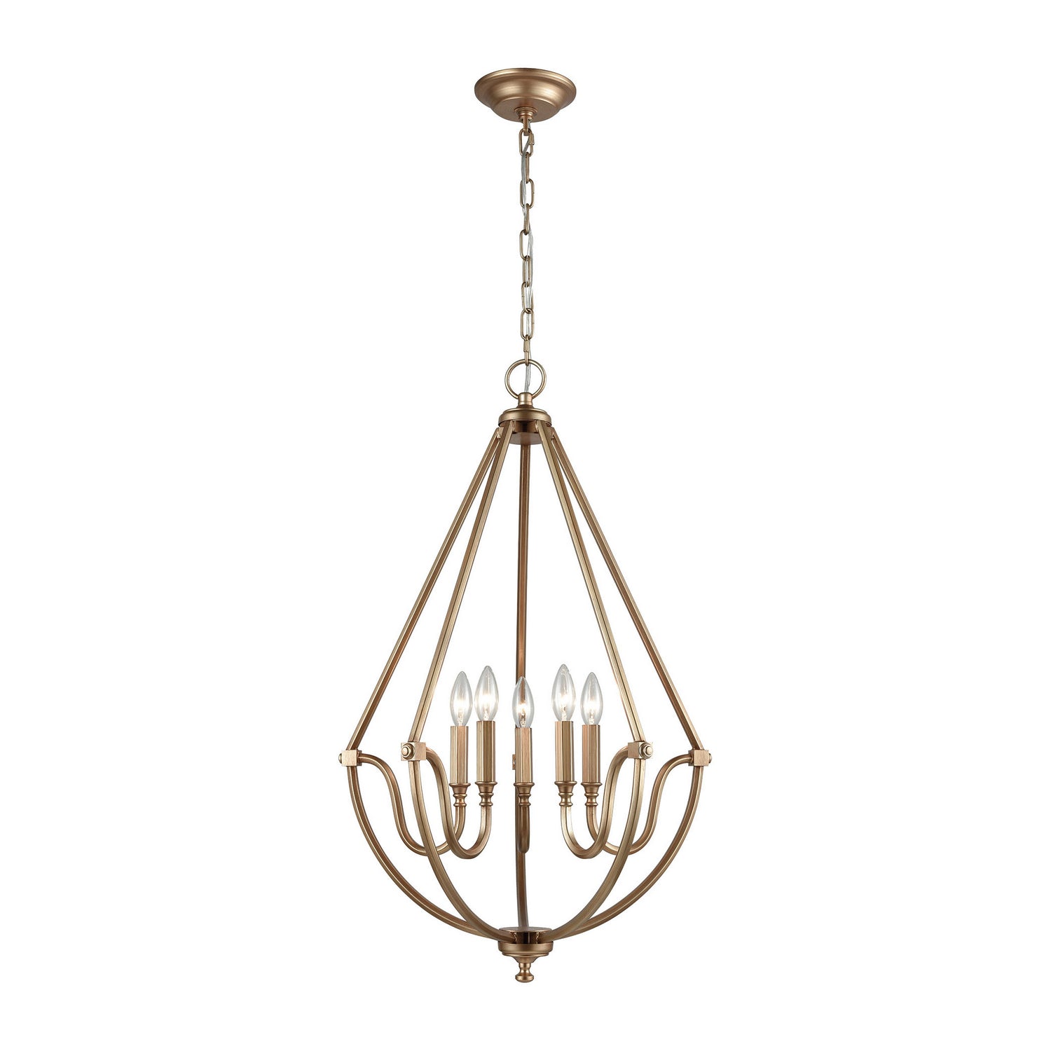 ELK Home - 12842/5 - Five Light Chandelier - Stanton - Matte Gold