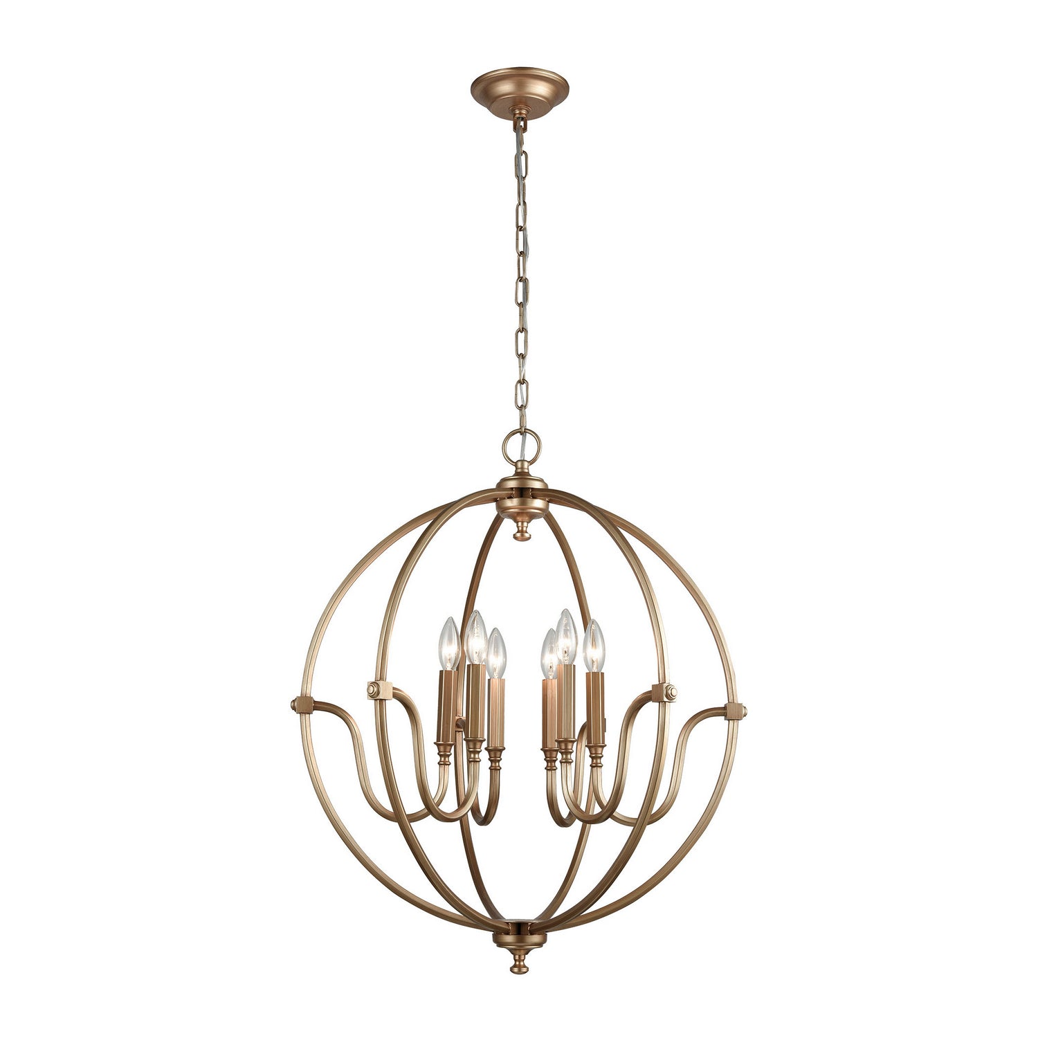 ELK Home - 12843/6 - Six Light Chandelier - Stanton - Matte Gold